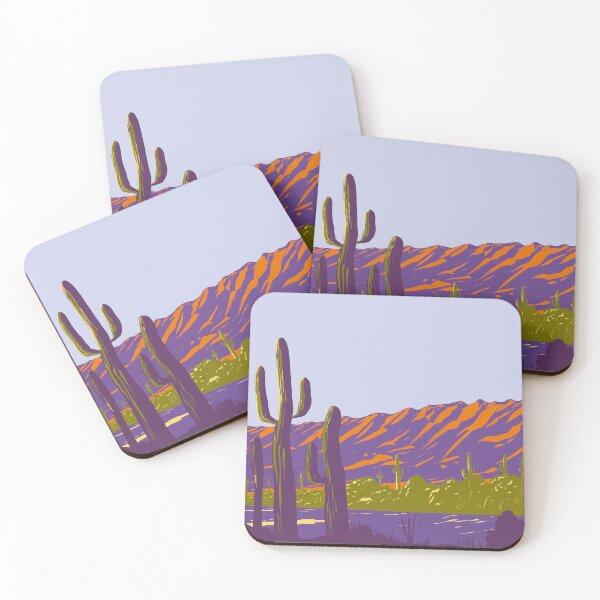 Item preview, Saguaro in South Mountain Park Phoenix Arizona WPA Poster Art designed and sold by patrimonio.