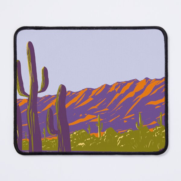 Item preview, Saguaro in South Mountain Park Phoenix Arizona WPA Poster Art designed and sold by patrimonio.