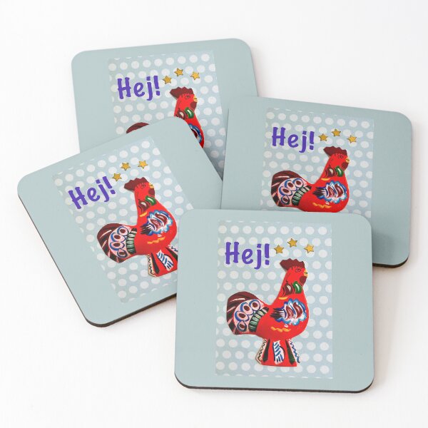Item preview, Swedish Dala Rooster - ‘Hej!’ designed and sold by Nikki Fortuin Arts & Crafts.