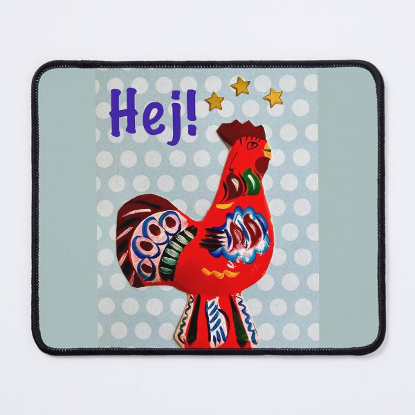 Item preview, Swedish Dala Rooster - ‘Hej!’ designed and sold by Nikki Fortuin Arts & Crafts.