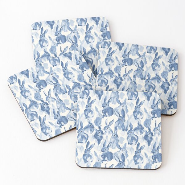 Item preview, Blue Bunny Watercolor Painting designed and sold by Creative Brat Design Studio.