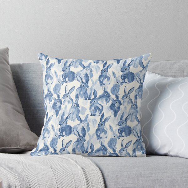 Item preview, Blue Bunny Watercolor Painting designed and sold by Creative Brat Design Studio.