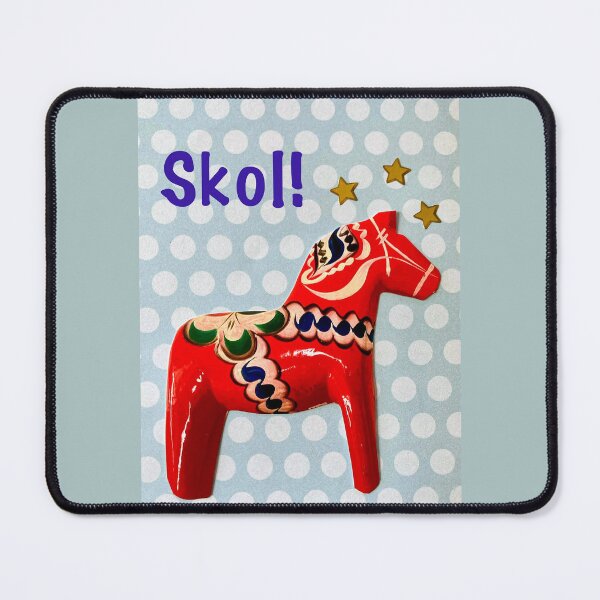 Item preview, Swedish Dala Horse - ‘Skol!’ designed and sold by Nikki Fortuin Arts & Crafts.