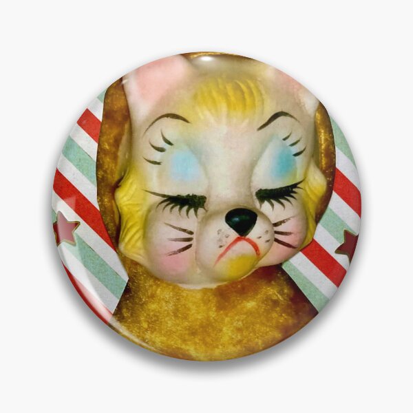 Artikelvorschau, Vintage Rushton Plüschtier mit Gummigesicht - „Grumpy Kitty“ entworfen und verkauft von Nikki Fortuin Arts & Crafts.