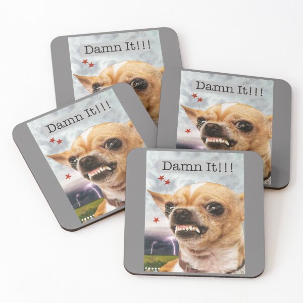 Item preview, Angry Chihuahua Dog - 'Damn It!!!' designed and sold by Nikki Fortuin Arts & Crafts.