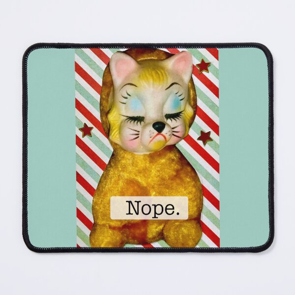 Item preview, Vintage Rushton Cat Plushie - 'Nope' designed and sold by Nikki Fortuin Arts & Crafts.