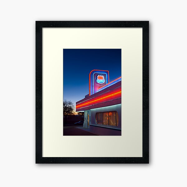 USA. New Mexico. Albuquerque. Route 66 Diner. Framed Art Print
