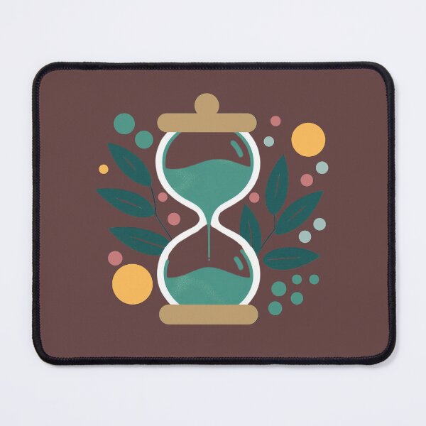 Item preview, Bold Minimalist Abstract Sand Timer with Polka Dots and Organic Elements in Green and Teal designed and sold by ozdilh.