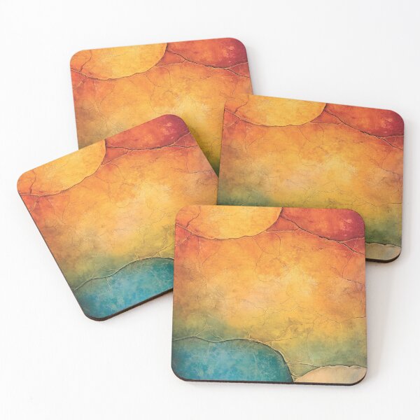 Item preview, Fractured Sunset - Abstract Elemental Art designed and sold by TheSillySartor.
