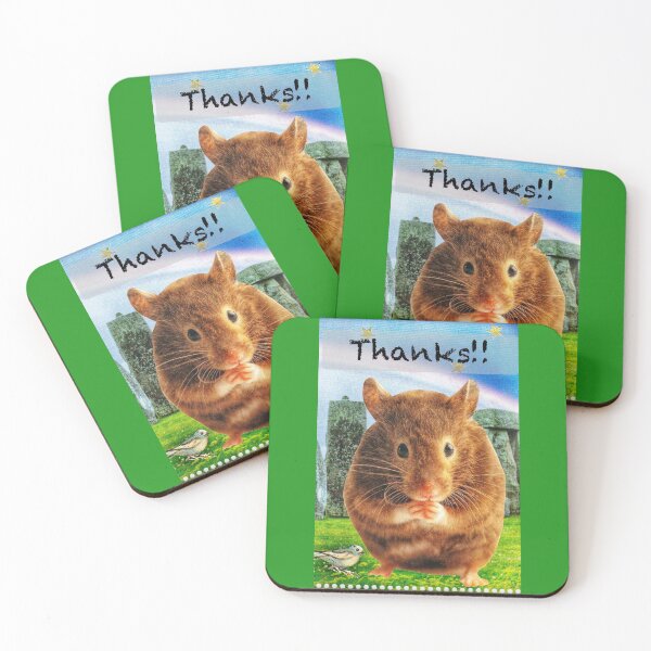 Item preview, Brown Hamster - 'Thanks!!' designed and sold by Nikki Fortuin Arts & Crafts.