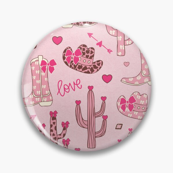 Item preview, Leather texture Coquette Romantic Western Love cow girl boots hat hot pink blush designed and sold by sarakaquabubble.