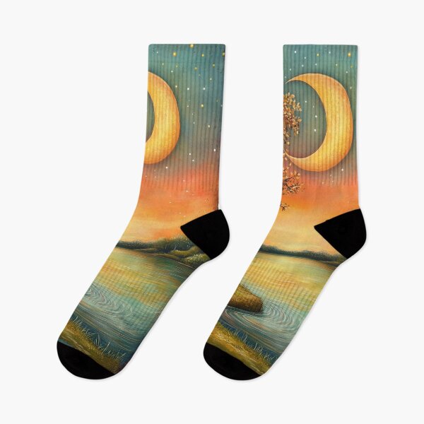 Item preview, Autumn Moon River - Whimsical Night Landscape designed and sold by TheSillySartor.