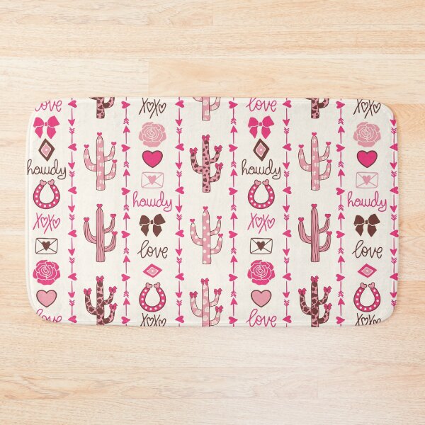 Item preview, Leather texture Coquette Romantic Western Love cactus horse shoe ivory soft pink designed and sold by sarakaquabubble.