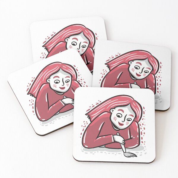 Item preview, Woman painting in red designed and sold by jasmineberry.