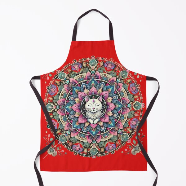Item preview, colorful mandala with a cat designed and sold by anarojas96.