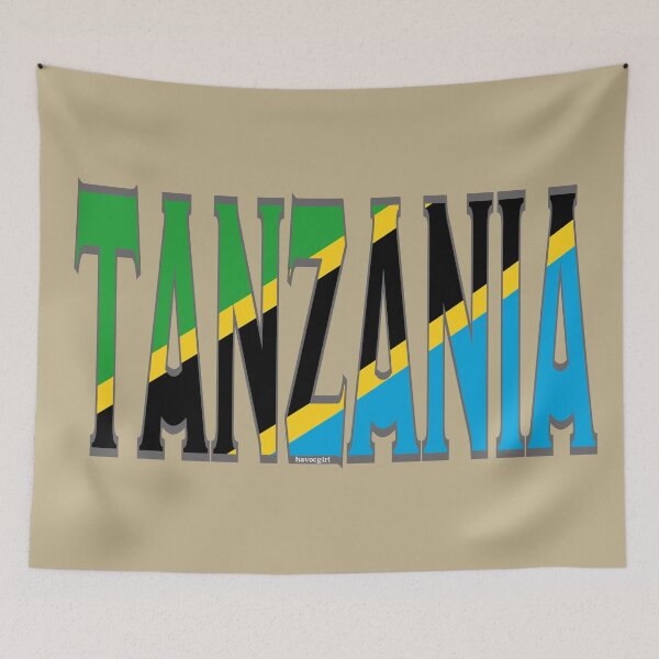 Item preview, Tanzania Font with Tanzanian Flag designed and sold by Havocgirl.