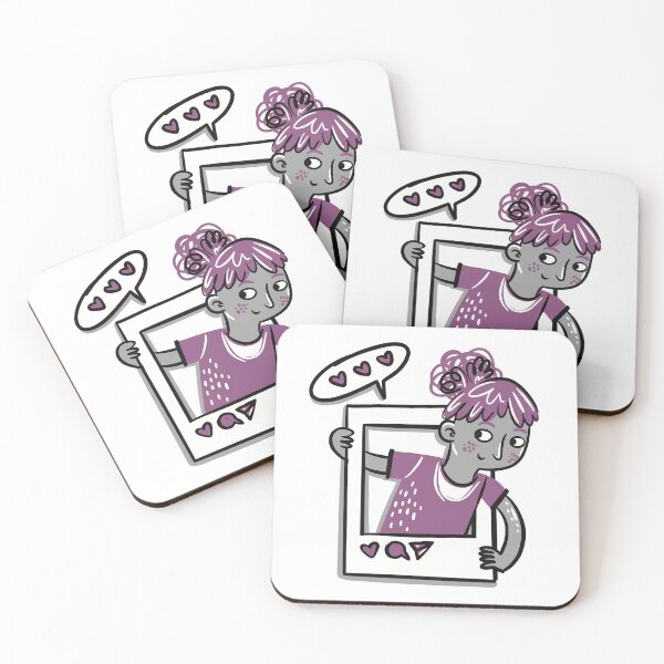 Item preview, Social media girl in purple designed and sold by jasmineberry.