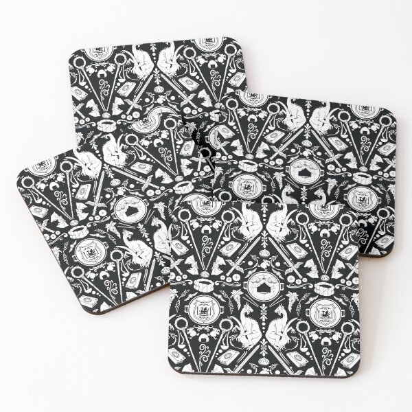 Item preview, Dungeon Food Damask (Black) designed and sold by Hailey Suits.