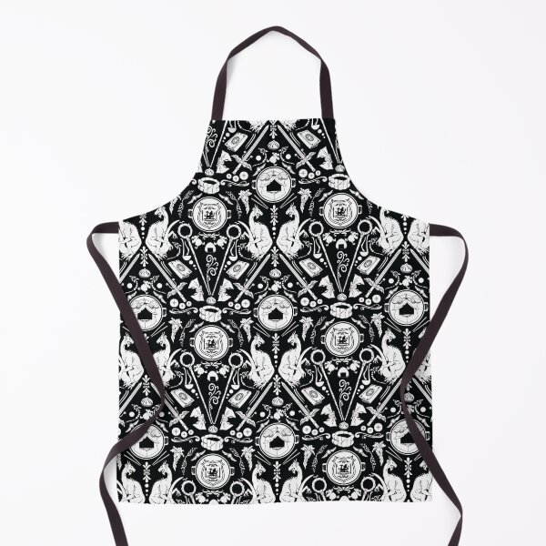 Item preview, Dungeon Food Damask (Black) designed and sold by Hailey Suits.