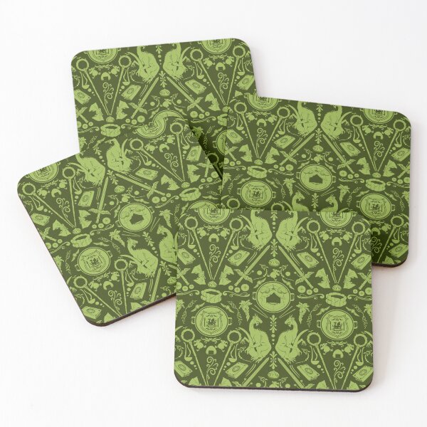 Item preview, Dungeon Food Damask (Green) designed and sold by Hailey Suits.