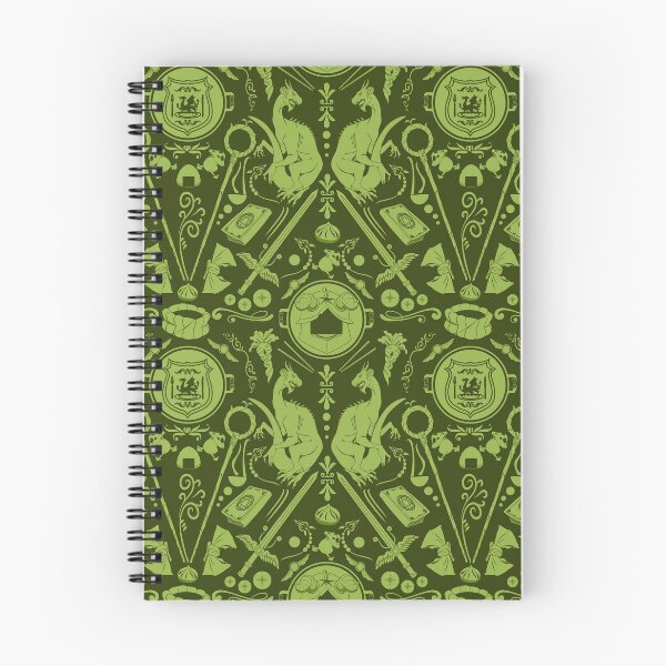 Item preview, Dungeon Food Damask (Green) designed and sold by Hailey Suits.