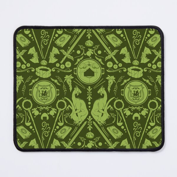 Item preview, Dungeon Food Damask (Green) designed and sold by Hailey Suits.