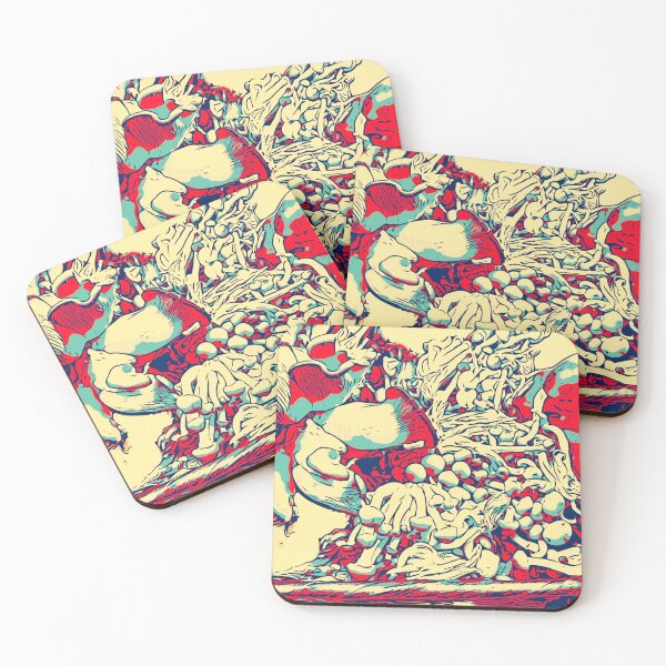 Item preview, Red and blue mushrooms designed and sold by Punkinchunk.