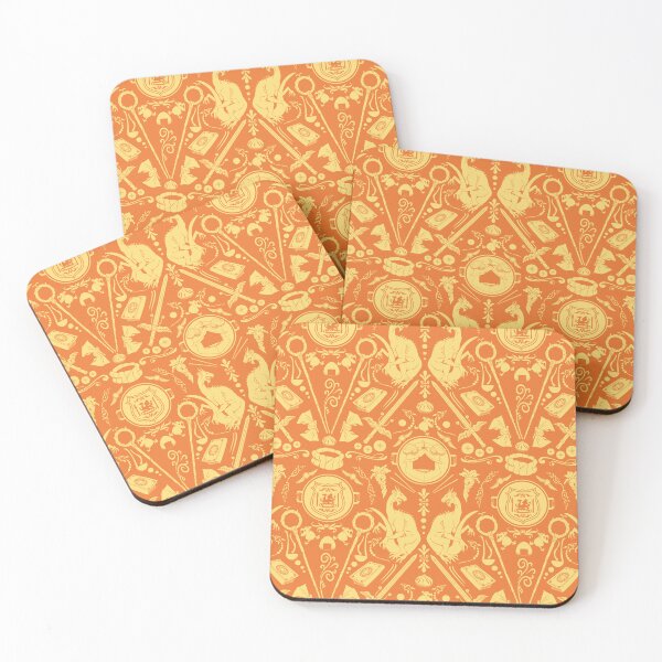 Item preview, Dungeon Food Damask (Orange) designed and sold by Hailey Suits.