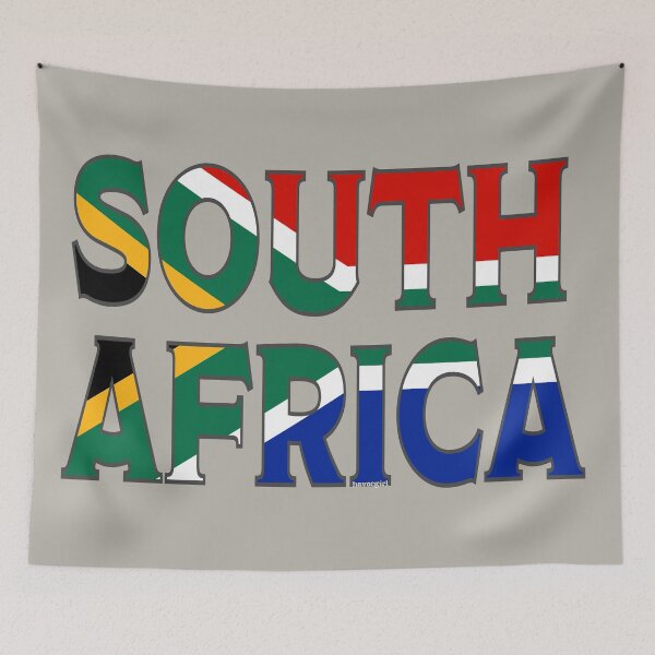 Item preview, South Africa Font with Flag of South Africa designed and sold by Havocgirl.