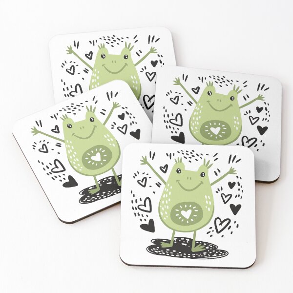 Item preview, Green froggy with hearts! designed and sold by jasmineberry.