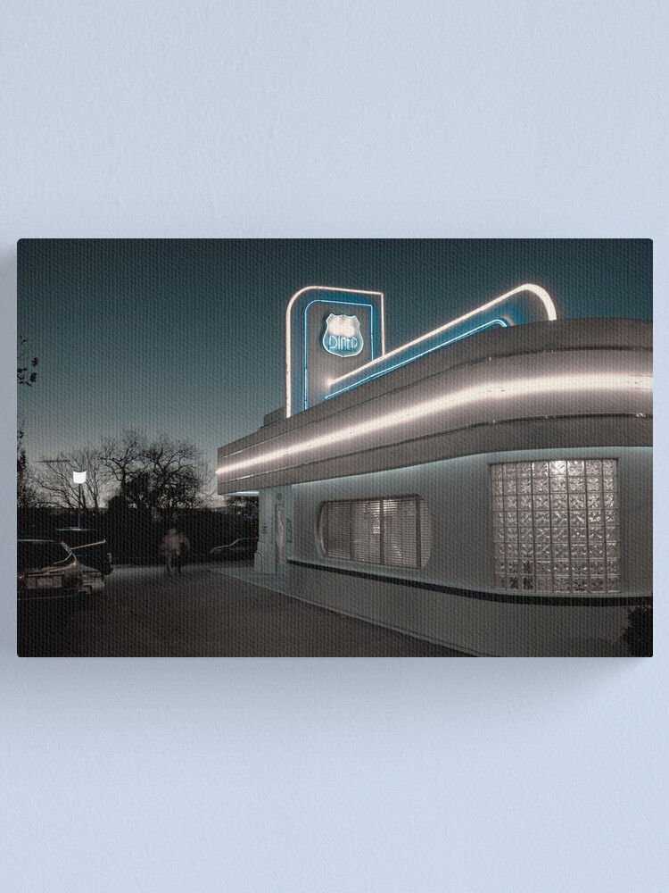 Alternate view of USA. New Mexico. Albuquerque. Route 66 Diner. Canvas Print