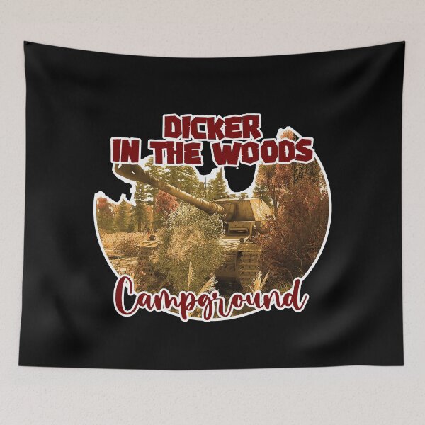 Item preview, Dicker in the woods Campground {design 2} designed and sold by BarracksWear.