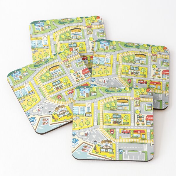 Item preview, town play rug pattern designed and sold by ClarenceMate.