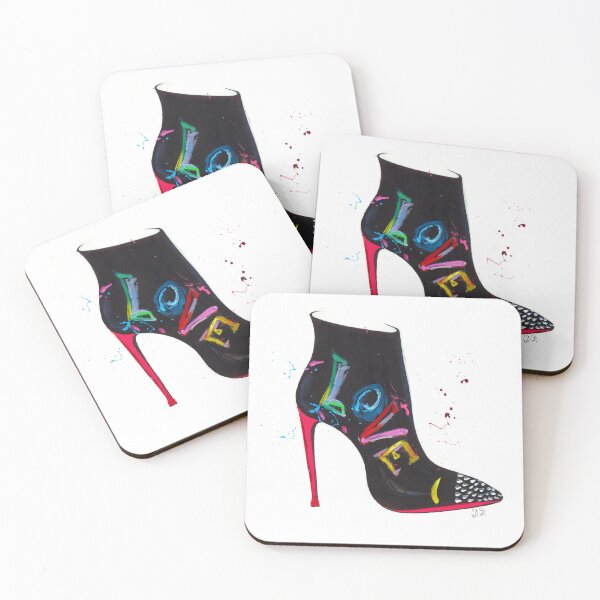 Item preview, Ladies Shoe Drawing high heel boot, LOVE design  designed and sold by DenisaDesign.