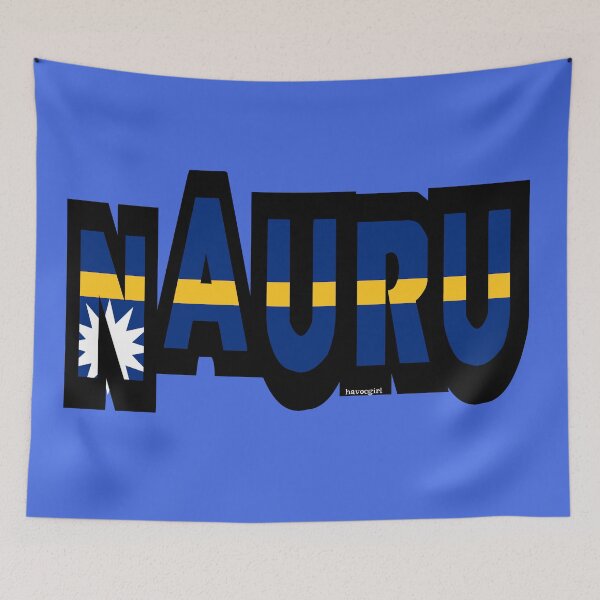 Item preview, Nauru Font with Nauruan Flag designed and sold by Havocgirl.