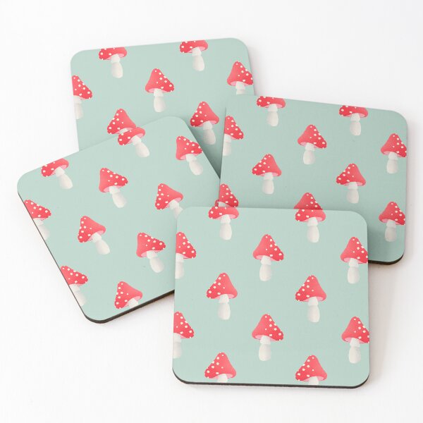 Item preview, Cute little toadstool mushrooms pattern - red, white and green designed and sold by Home Cyn Home.