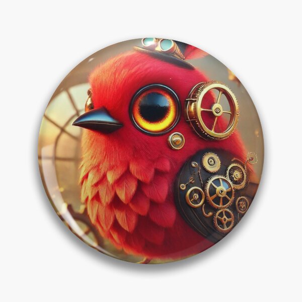 Item preview, Steampunk Scarlet Tanager designed and sold by Sillytoe.