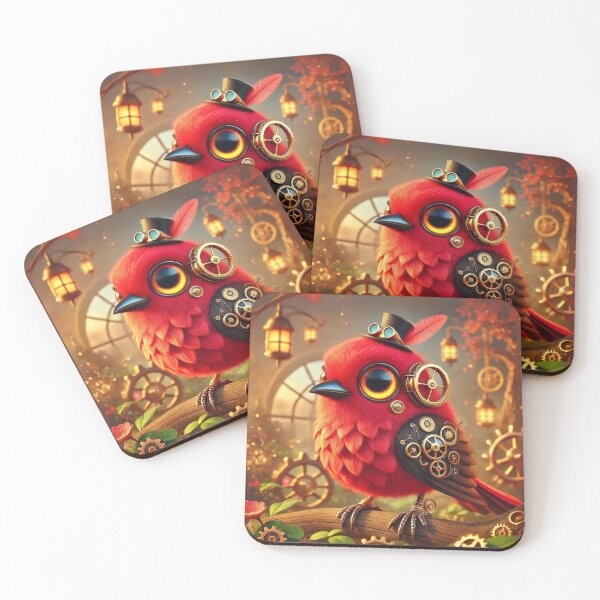 Item preview, Steampunk Scarlet Tanager designed and sold by Sillytoe.