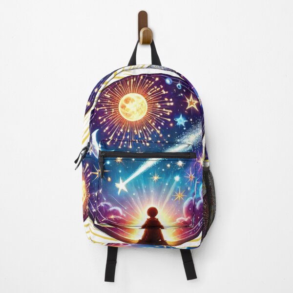 Item preview, Cosmic Wonder - Stargazing Child Under a Vibrant Starry Sky designed and sold by BeatyinChaos.