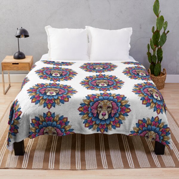 Item preview, colorful mandala with cute dog designed and sold by anarojas96.