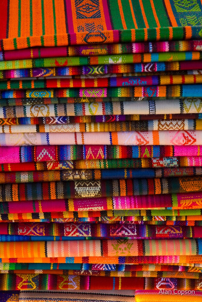 "USA. New Mexico. Santa Fe. Blankets." by Alan Copson Redbubble