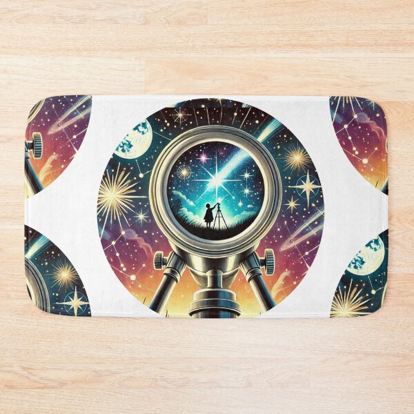 Item preview, Through the Telescope - Whimsical Stargazing Cosmic Art designed and sold by BeatyinChaos.