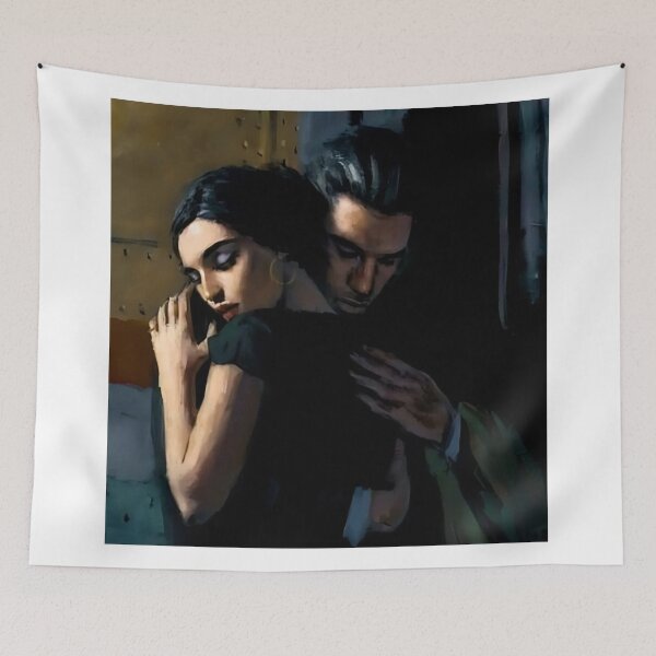 Item preview, Watercolor Portrait Painting of a Hugging Couple designed and sold by Vicky021.