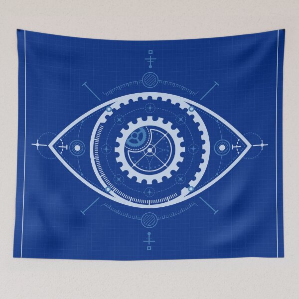 Item preview, artificial intelligence biometrics futuristic eye mechanic blueprint designed and sold by NiamLab.