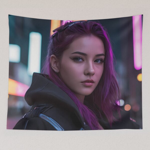 Item preview, Cyberpunk Woman Portrait designed and sold by papi1998.