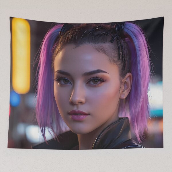Item preview, Cyberpunk Woman Portrait designed and sold by papi1998.