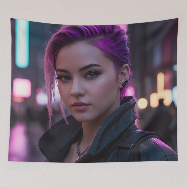 Item preview, Cyberpunk Woman Portrait designed and sold by papi1998.