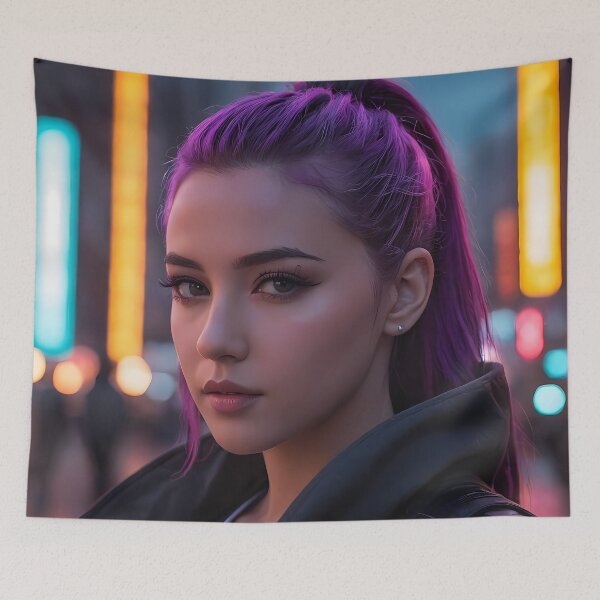 Item preview, Cyberpunk Woman Portrait designed and sold by papi1998.