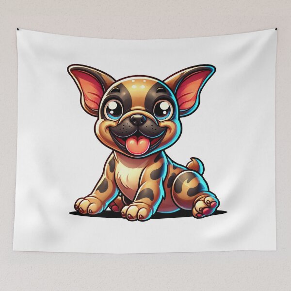 Item preview, Playful French Bulldog – Smiling Frenchie with Tongue Out designed and sold by DoodleWoofs.