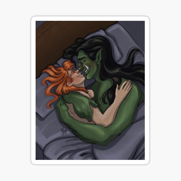 Fun with Orc Cuddles Sticker